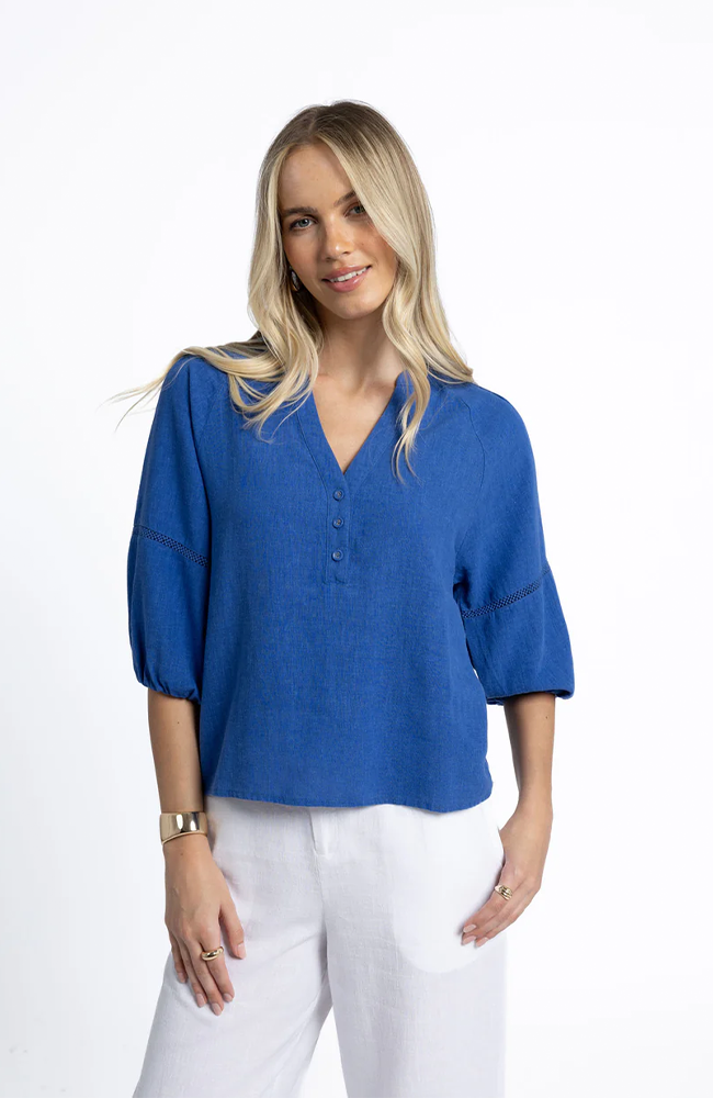 Nixie Blouse - Royal Blue