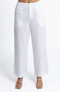 Fleetwood Linen Pant - White