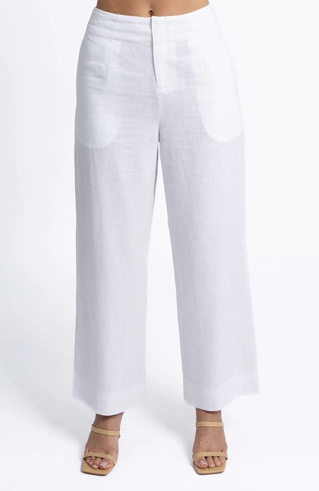 Fleetwood Linen Pant - White