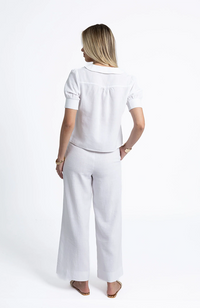 Fleetwood Linen Pant - White