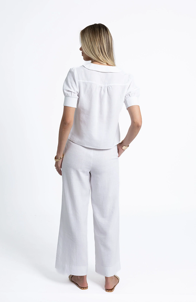 Fleetwood Linen Pant - White