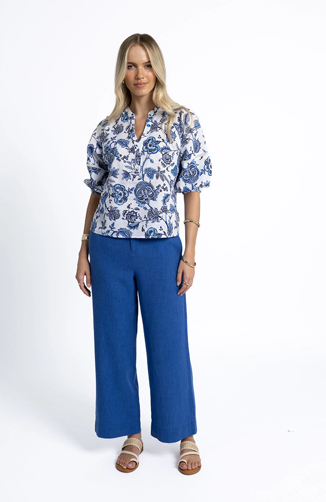 Fleetwood Linen Pant - Royal Blue