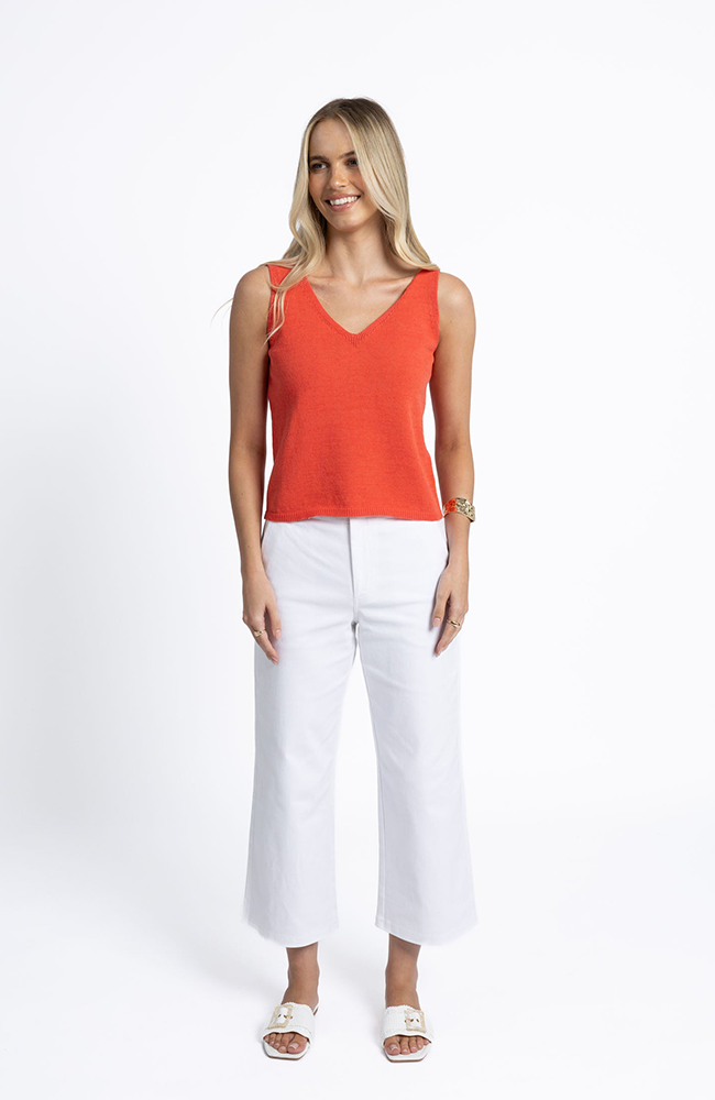 Margot Drill Pant - White