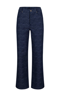 Harper Pant - Denim Houndstooth