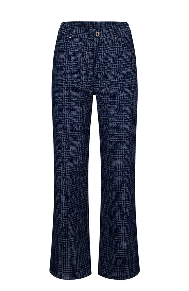 Harper Pant - Denim Houndstooth