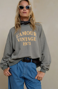 L'Amour Vintage Sweater - Faded Green
