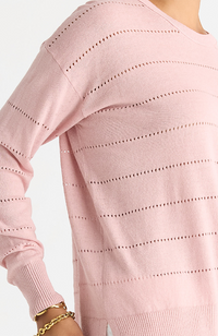 Textured Linen Jumper - Rose