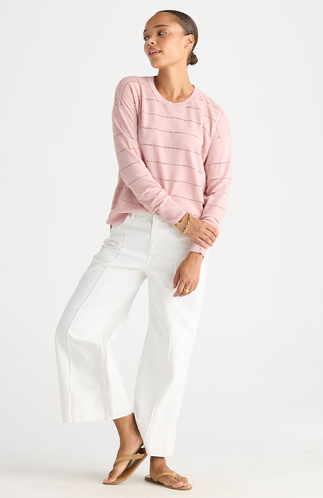 Textured Linen Jumper - Rose