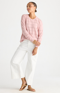Textured Linen Jumper - Rose
