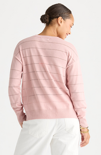 Textured Linen Jumper - Rose