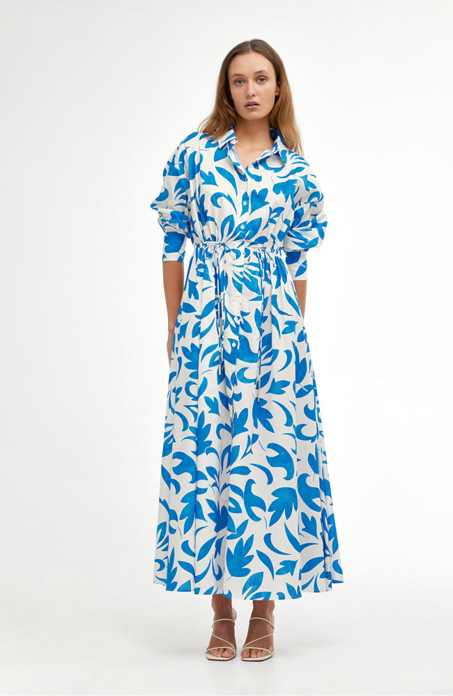Isla Shirt Dress - Mosaic Blue