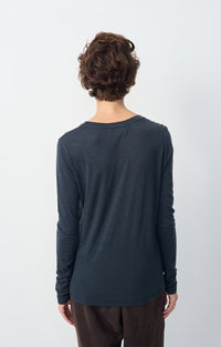 Jacksonville L/S V-Neck Tee - Navy