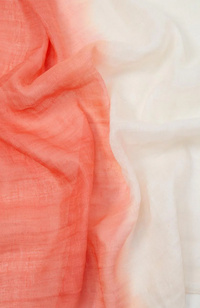 Linen Scarf - Jennifer/Coral