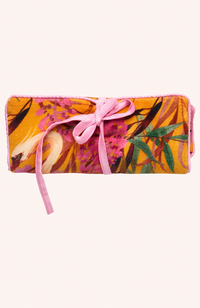 Jewellery Roll - Oriental Crane, Ochre