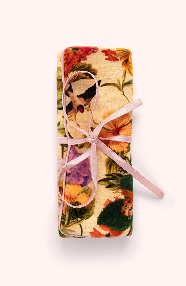 Jewellery Roll - Cream Posy