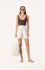 Lya Knit Bodysuit - Chocolate