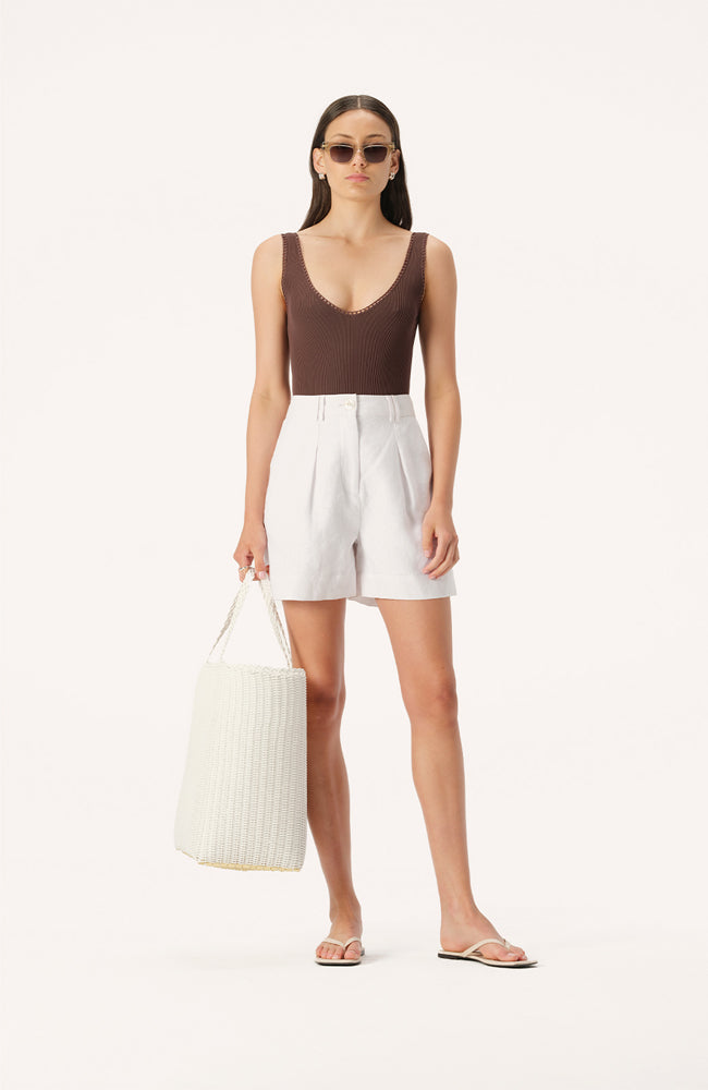 Lya Knit Bodysuit - Chocolate