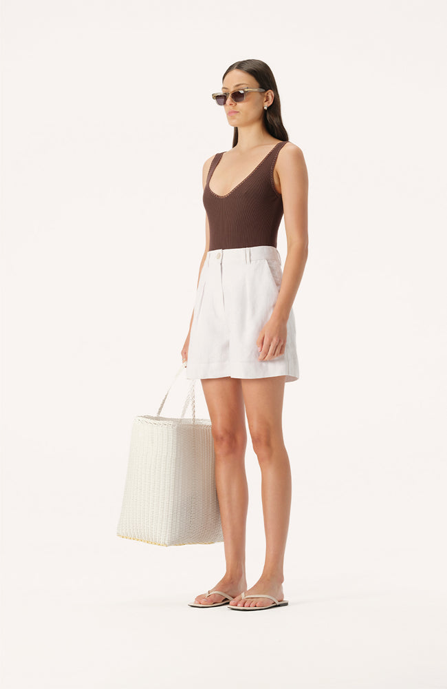 Lya Knit Bodysuit - Chocolate