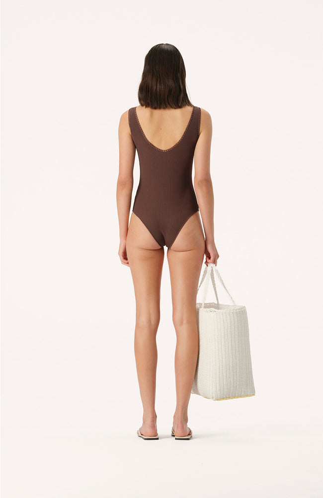 Lya Knit Bodysuit - Chocolate