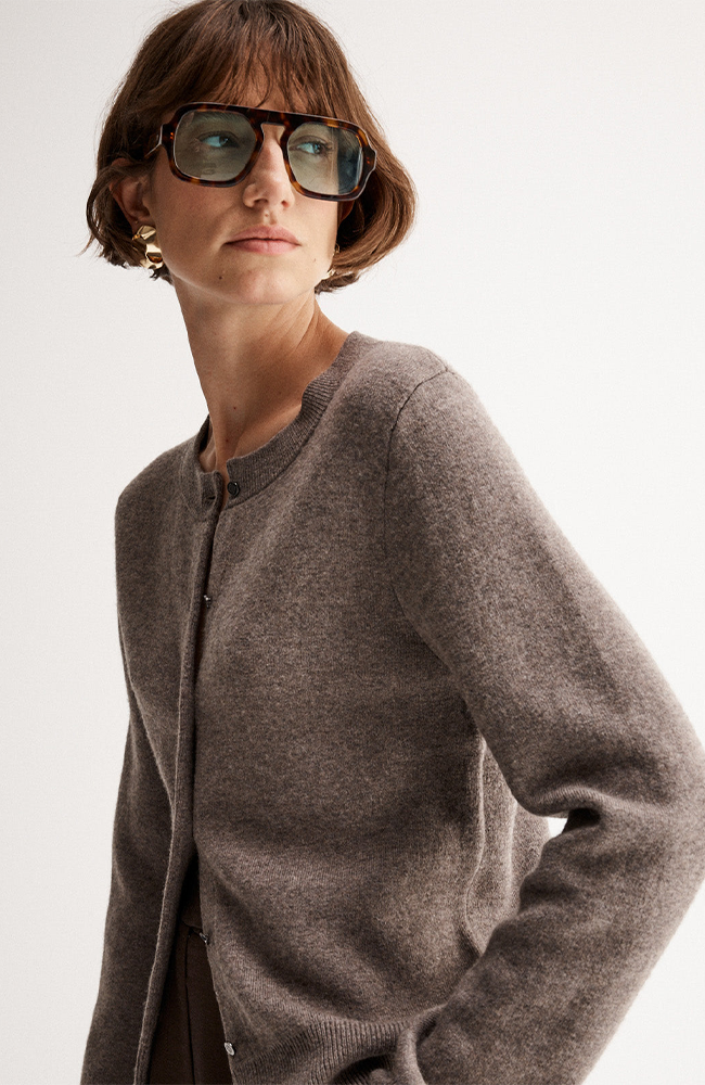 Saschia Knit Cardigan - Chocolate