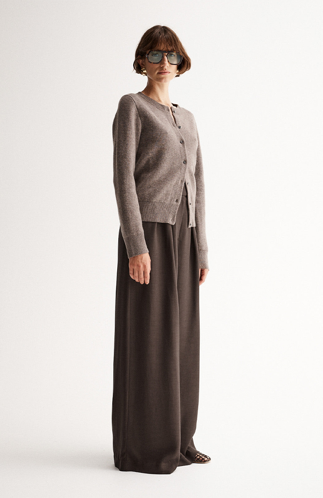 Saschia Knit Cardigan - Chocolate