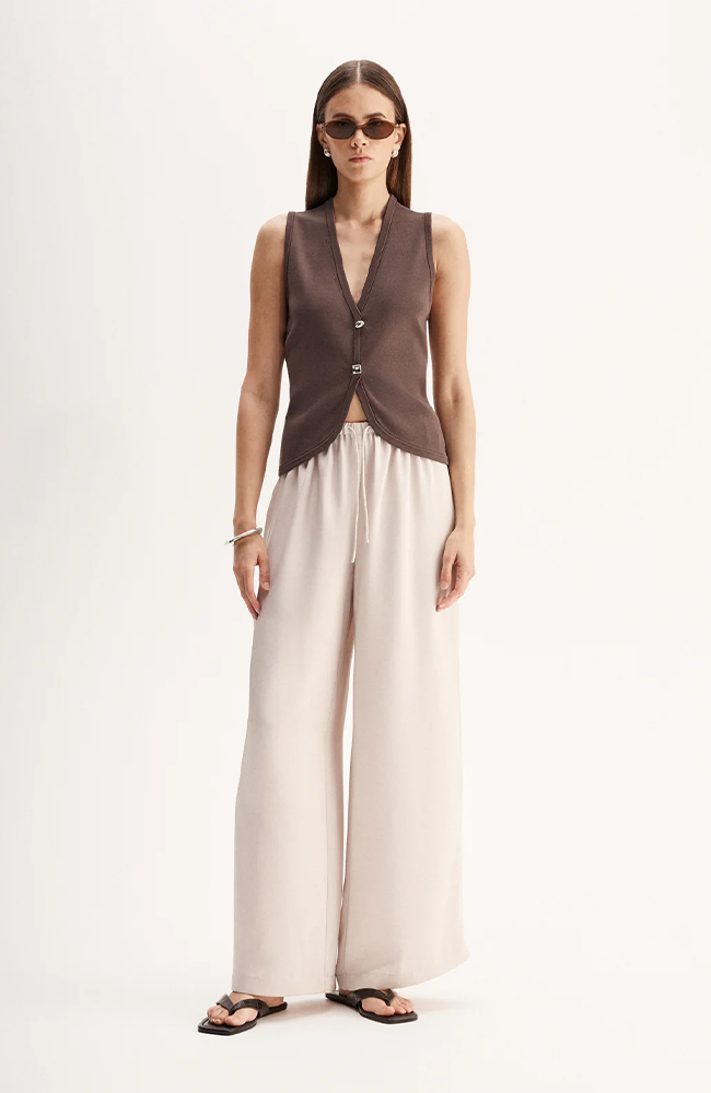 Lana Knit Vest - Chocolate