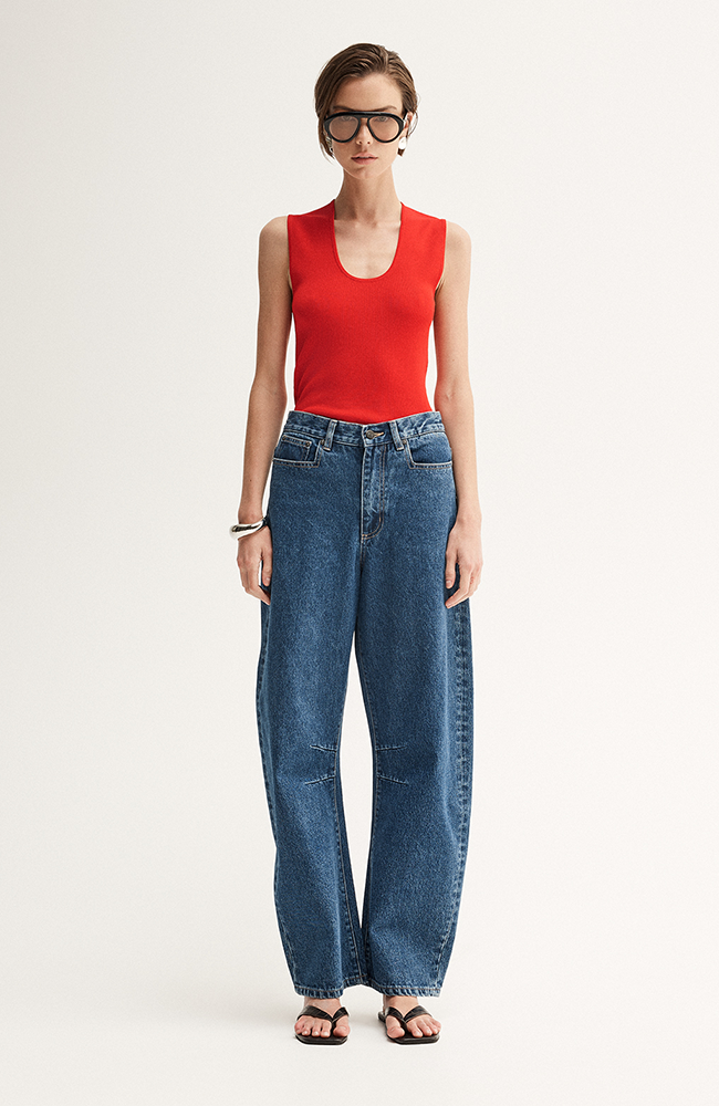 Hayes Knit Top - Crimson