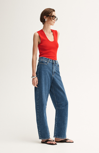 Hayes Knit Top - Crimson