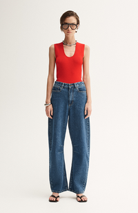 Hayes Knit Top - Crimson