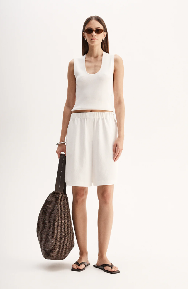 Hayes Knit Top - White