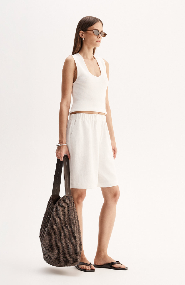 Hayes Knit Top - White