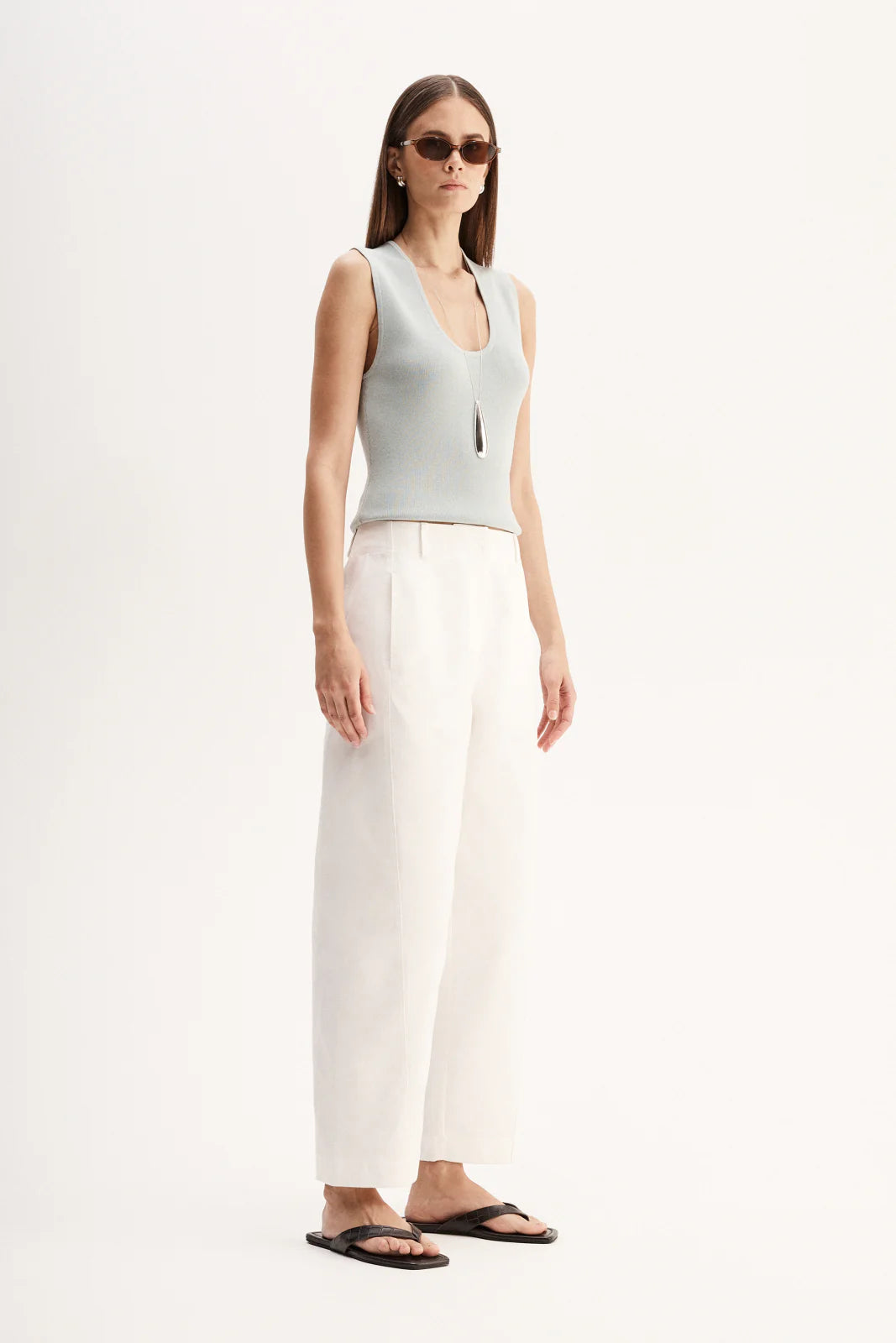 Blair Knit Top - Light Blue