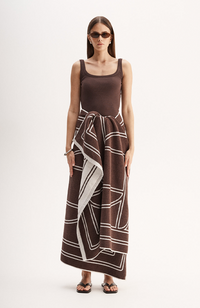 Beau Towel- Chocolate Ecru