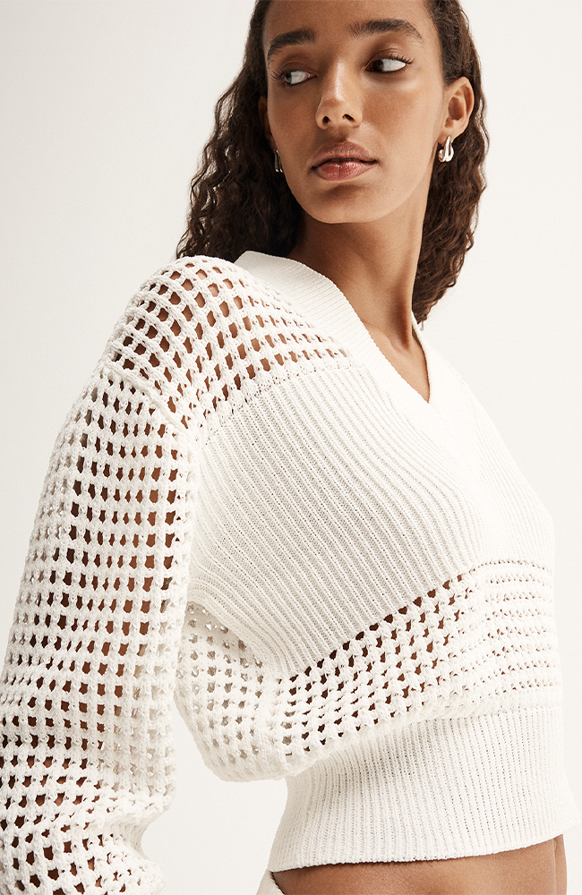 Aria Knit Jumper - White
