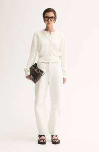 Posie Knit Cardigan - White