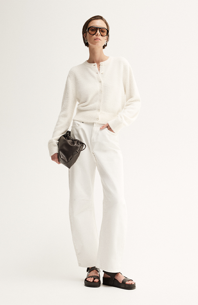 Posie Knit Cardigan - White