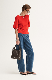 Marley Knit Top - Crimson