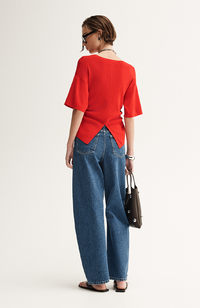 Marley Knit Top - Crimson