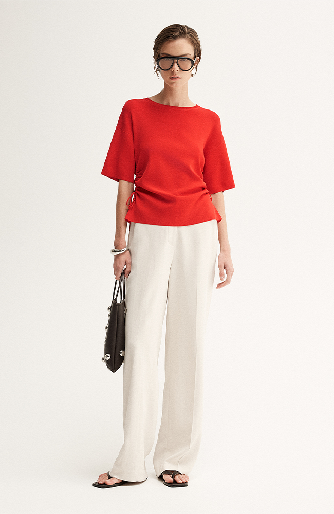 Marley Knit Top - Crimson