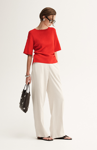 Marley Knit Top - Crimson