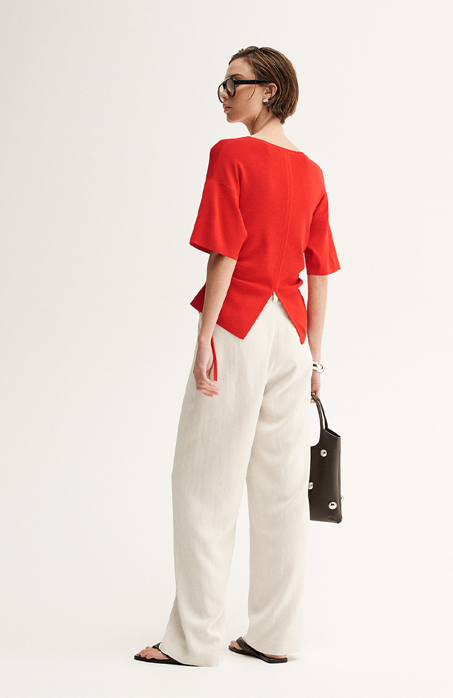 Marley Knit Top - Crimson