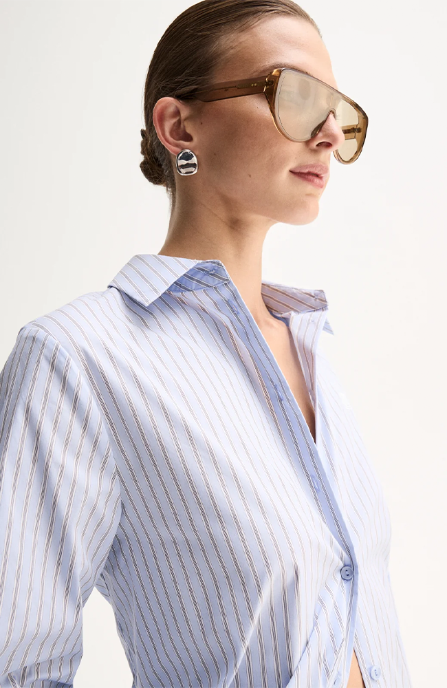 Kallie Stripe Shirt - Blue Stripe