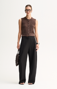 Dune Knit Cardigan - Chocolate