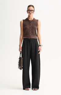 Dune Knit Cardigan - Chocolate