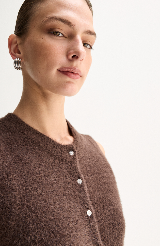 Dune Knit Cardigan - Chocolate