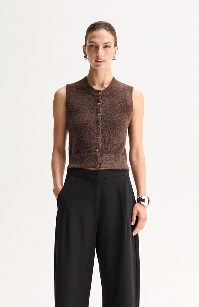 Dune Knit Cardigan - Chocolate