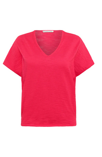 Kamille V-neck Tee - Raspberry