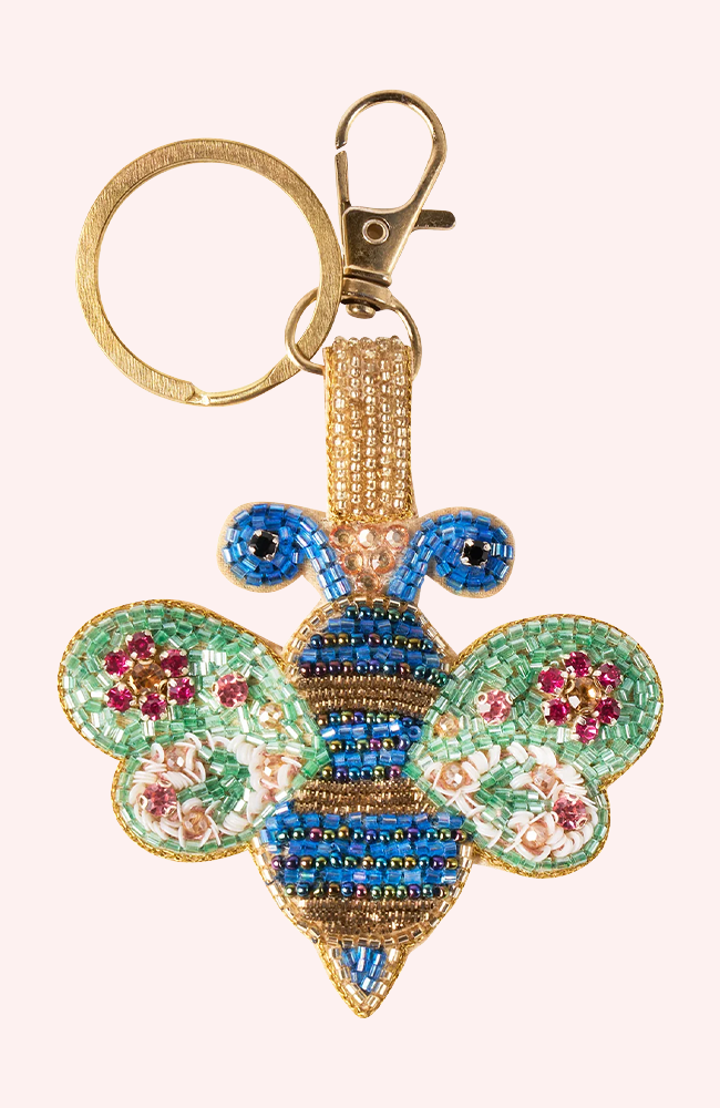 Beaded Keyring - Blinged Bee