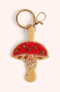 Beaded Keyring - Toadstool