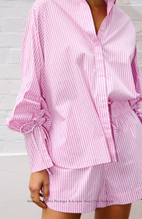 Ashton Shirt - Pink Pinstripe